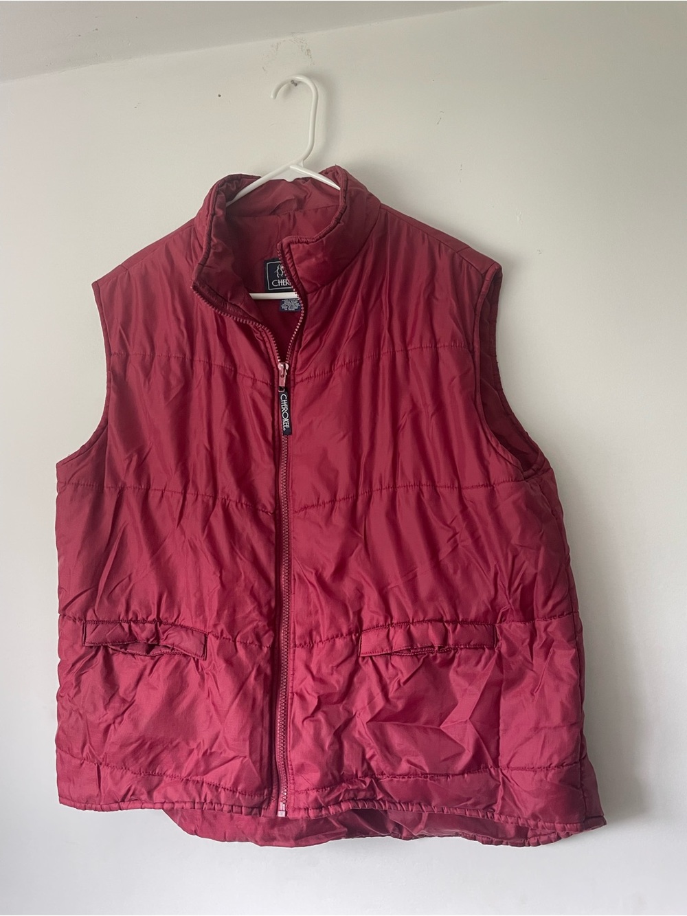 croft & barrow Red Quilted Sleeveless Puffer Vest